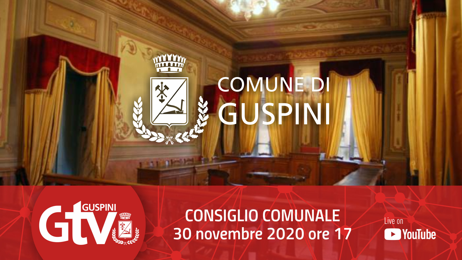 Convocata per lunedì 30 novembre una seduta ordinaria del Consiglio Comunale