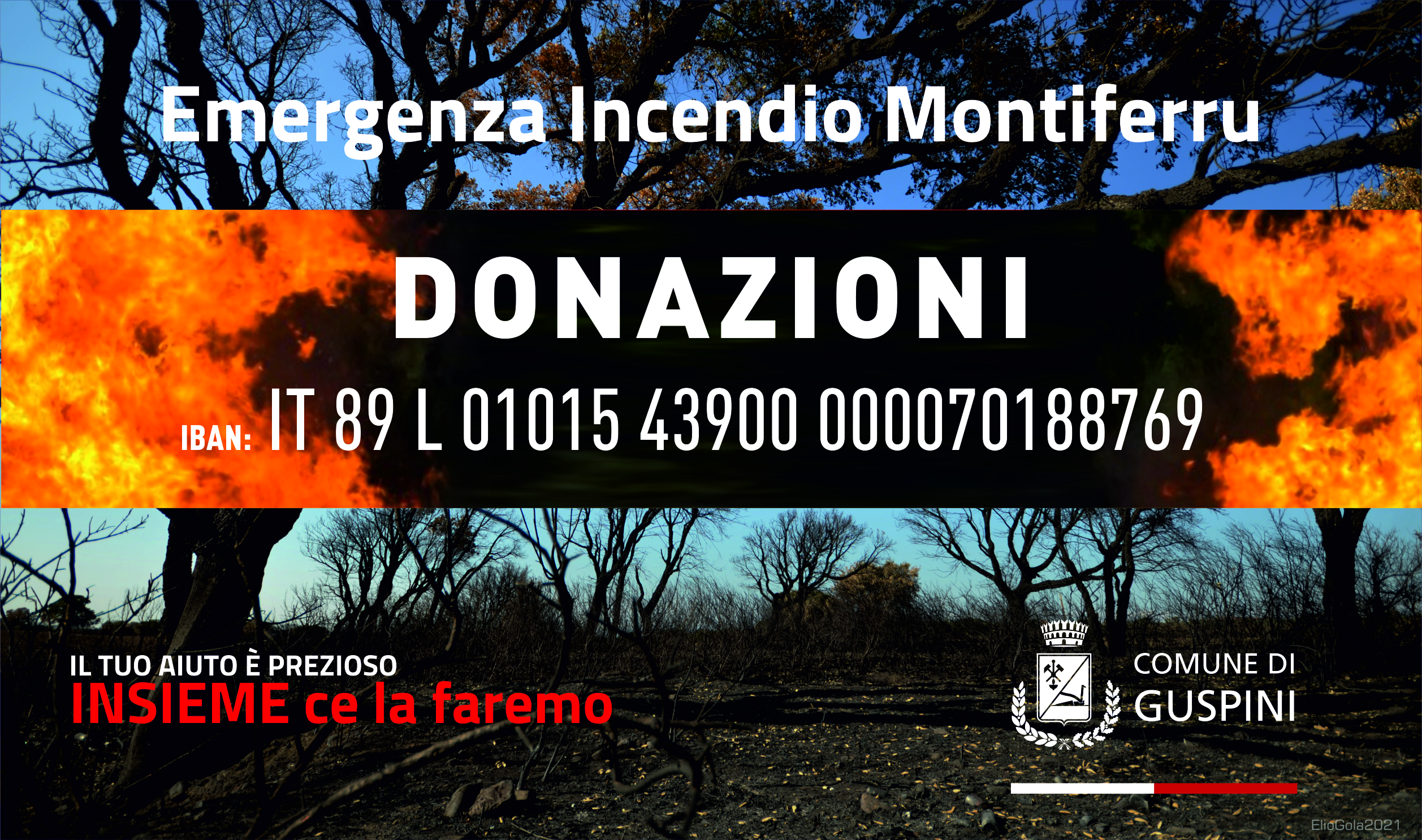 Guspini solidale con il Montiferru! Attivata una procedura per le donazioni.